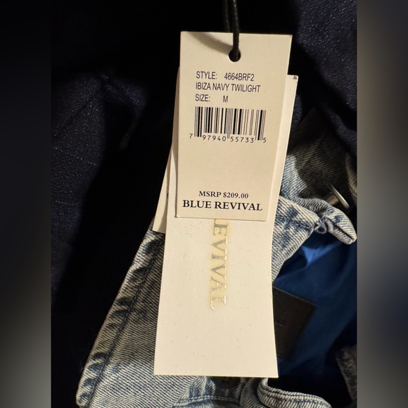 Blue Revival Medium M Ibiza Blue Beard Plaid Double Layer Veronica Blazer NEW - Picture 16 of 16